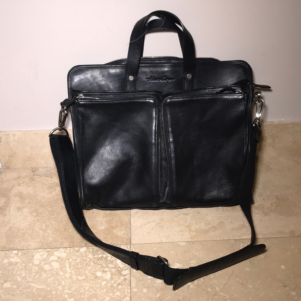 Kenneth Cole Colombian Leather Slim Messenger Bag